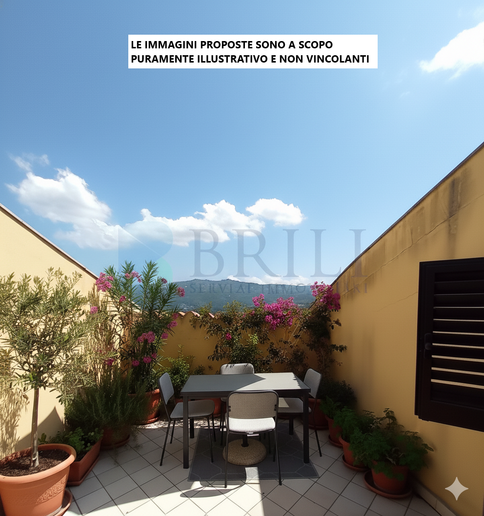 Tempio Pausania: ampio trilocale all\'ultimo piano con vista