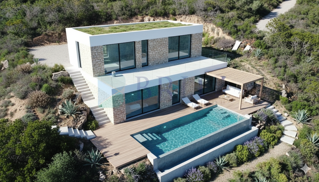 Villa al rustico con un ettaro vicino ad Olbia