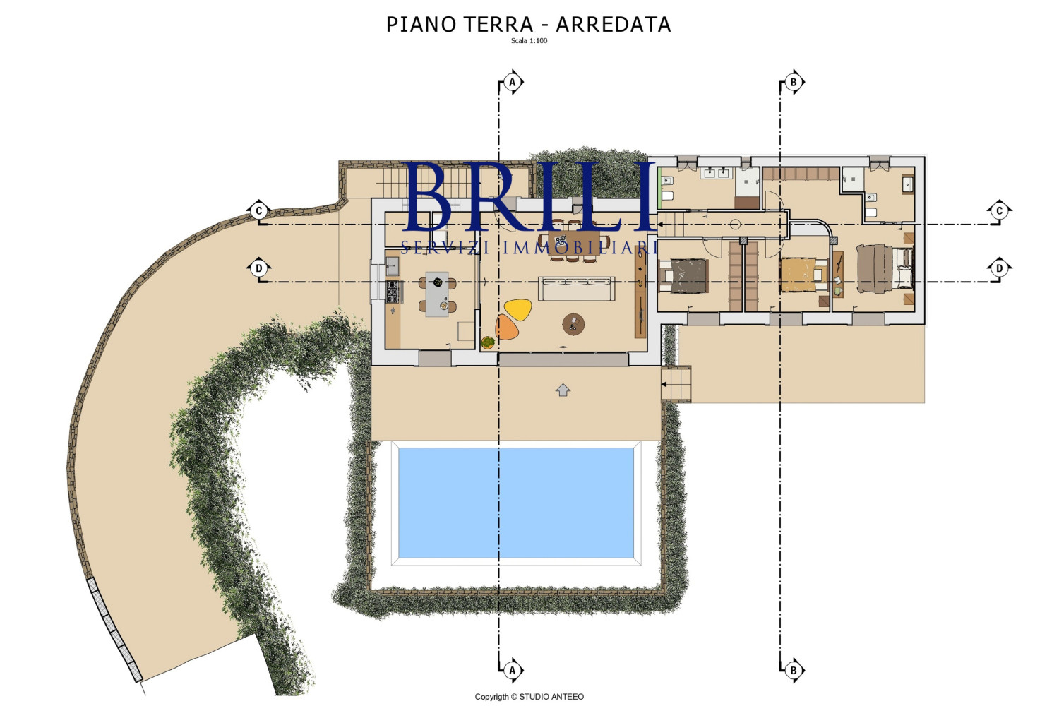 Panoramic agricultural land with approved plans for a country house and swimming pool
