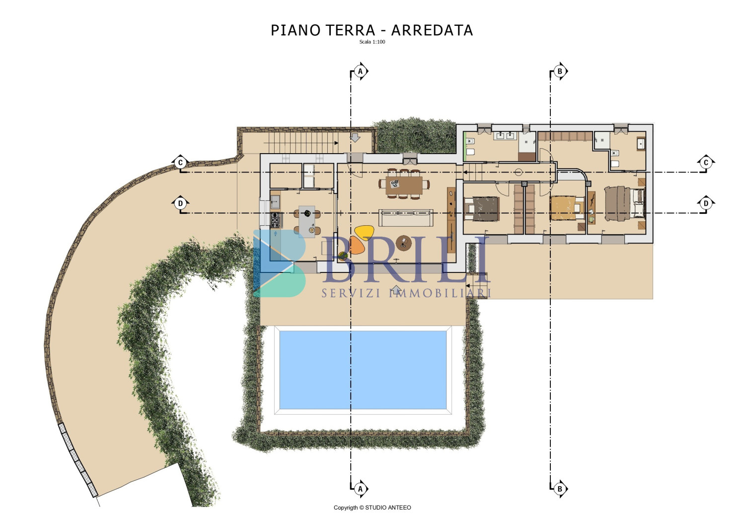Panoramic agricultural land with approved plans for a country house and swimming pool
