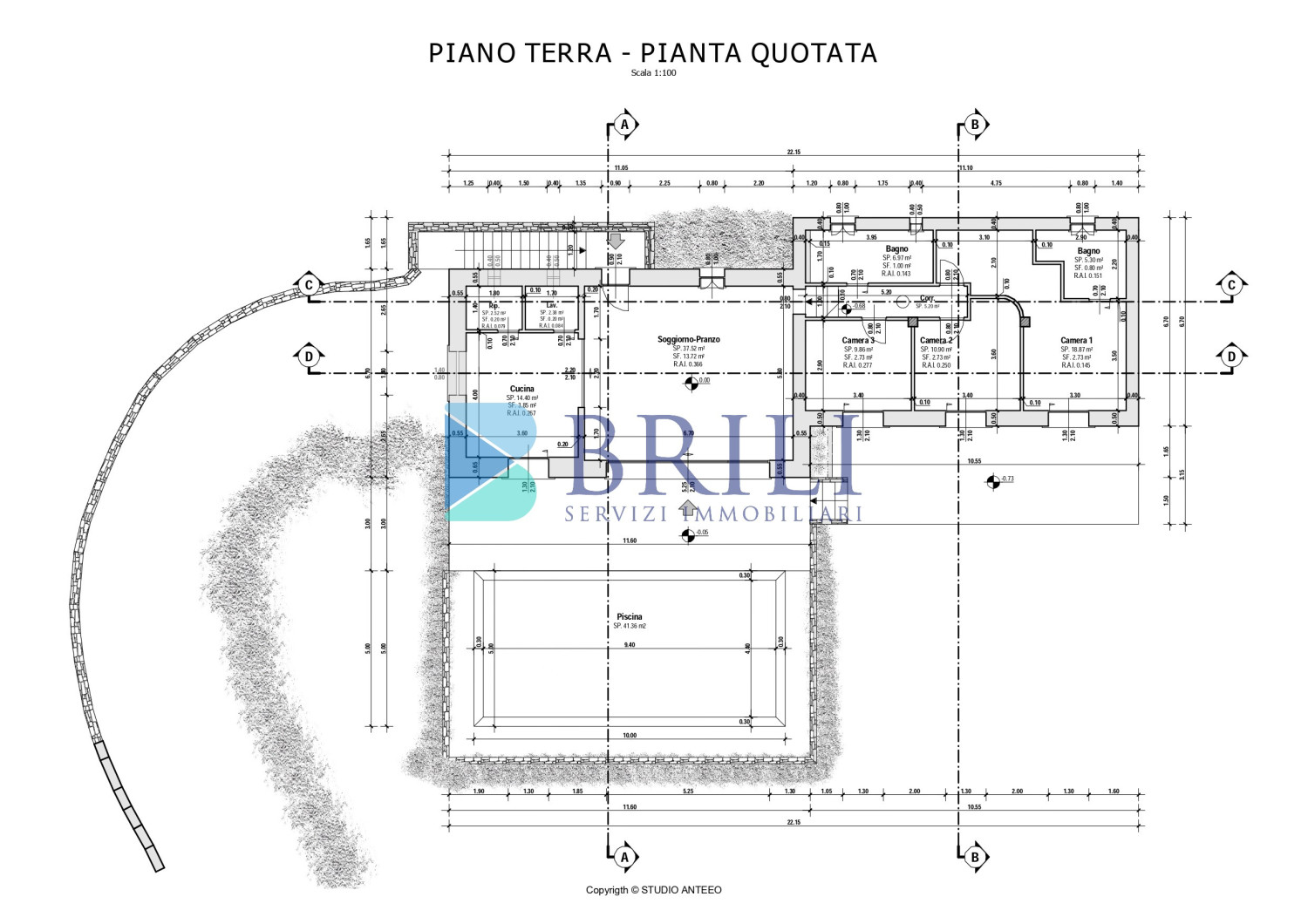 Panoramic agricultural land with approved plans for a country house and swimming pool