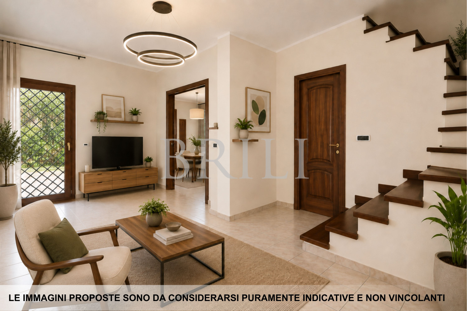 Semi-detached villa with private garden