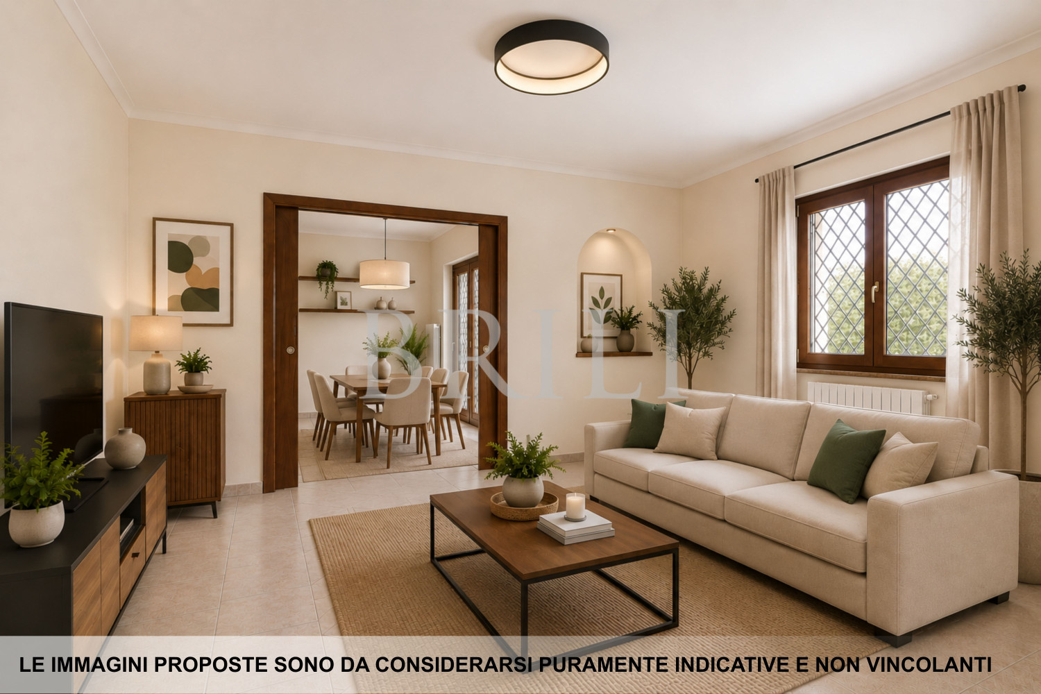 Semi-detached villa with private garden