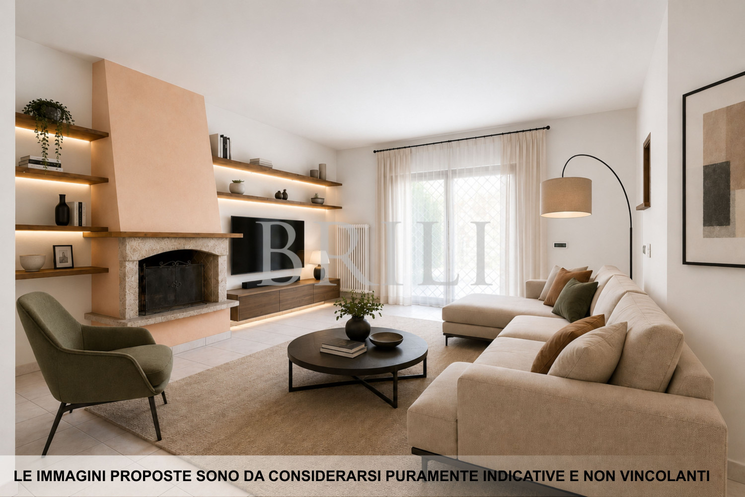 Semi-detached villa with private garden