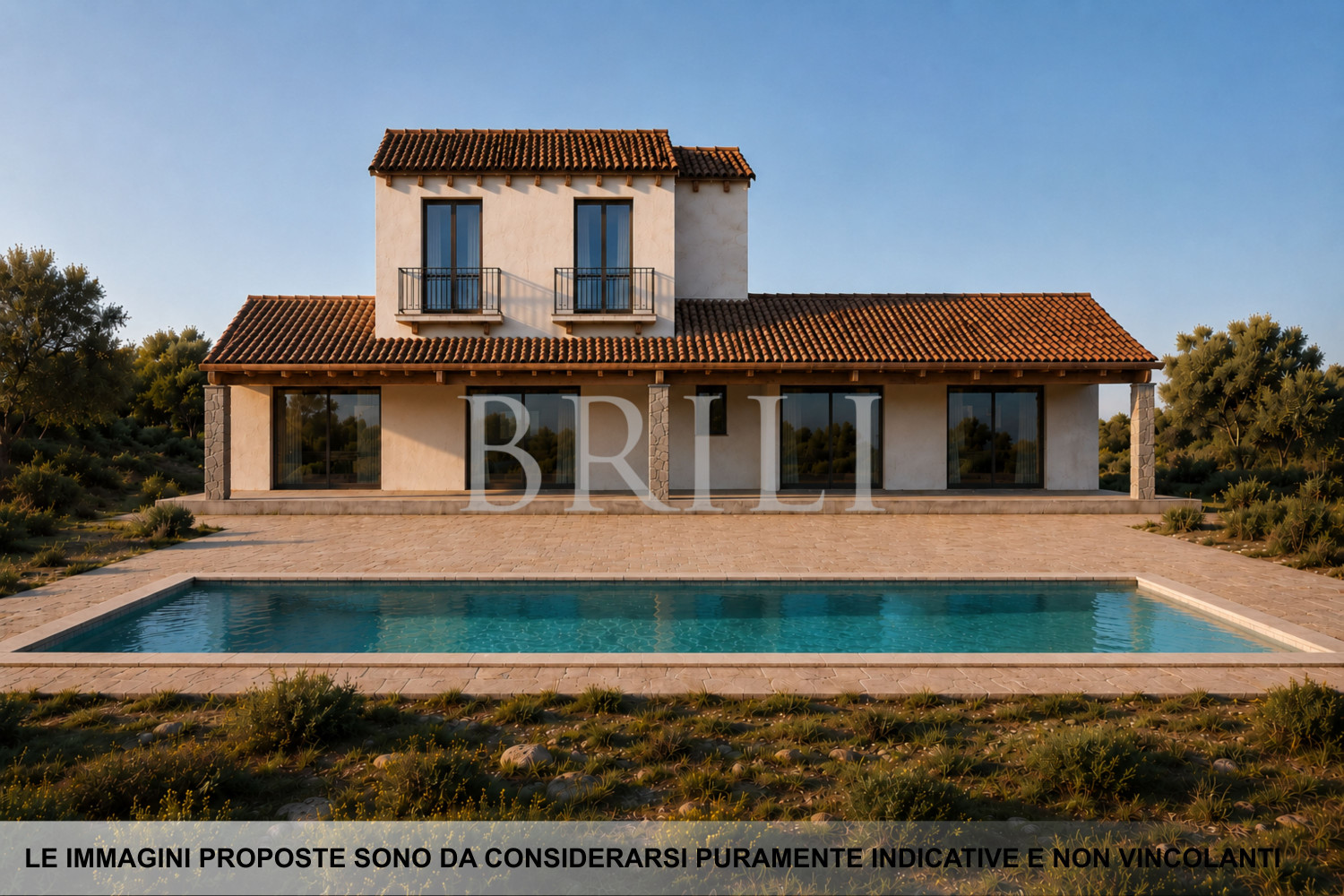 Terreno con progetto approvato per casa colonica con piscina