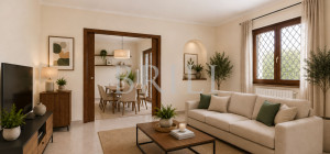 Semi-detached villa with private garden