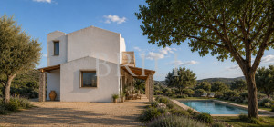 Terreno con progetto approvato per casa colonica con piscina