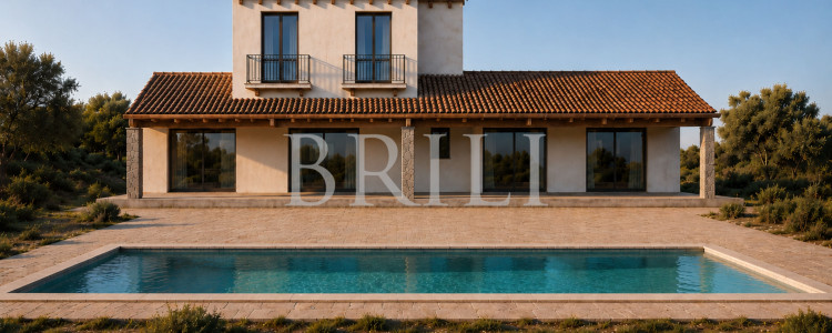 Terreno con progetto approvato per casa colonica con piscina