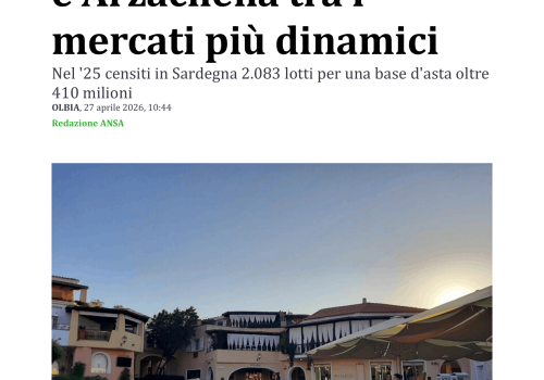 Il report regionale sulle aste immobiliari, elaborato da Lino Mura delle agenzie Brili e Brilas di Olbia, su consulenza di Mirko Frigerio. Ansa Sardegna