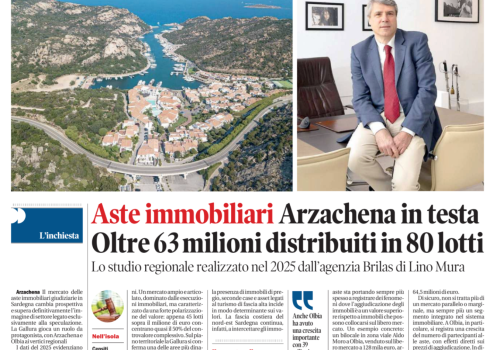 Aste immobiliari, Arzachena in testa. Lo studio realizzato dall'agenzia Brilas. La Nuova Sardegna