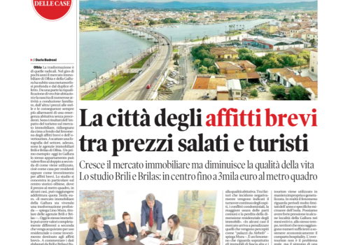 La città degli affitti brevi tra prezzi salati e turisti  Lo studio Brili e Brilas. La Nuova Sardegna