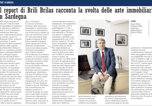 Il report di Brili Brilas racconta la svolta delle aste immobiliari in Sardegna. L'Unione Sarda
