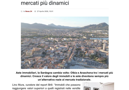 Aste immobiliari, la Sardegna cambia volto, il report Brili Brilas_ Alghero Live